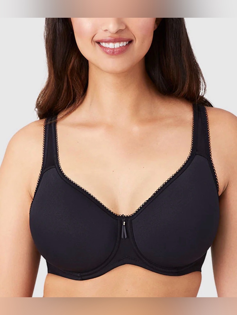 NEW Wacoal 853192 Basic Beauty Contour Spacer Bra 38D Black Full Coverage